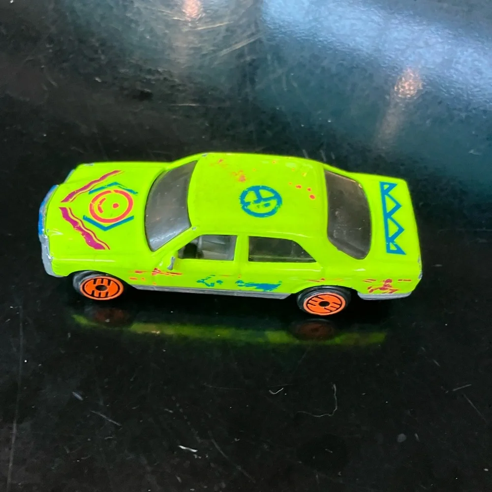 Vintage Hot Wheels 1981 Neon Yellow Mercedes Car